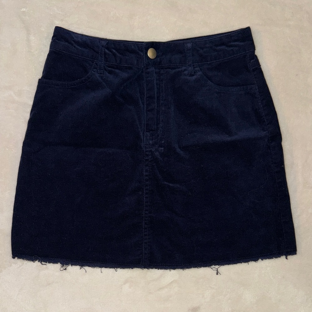 Forever 21 Blue Corduroy Skirt